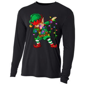 Dabbing Elf Costume Christmas Squad Boy Xmas Cooling Performance Long Sleeve Crew