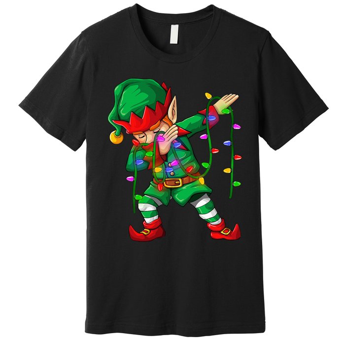 Dabbing Elf Costume Christmas Squad Boy Xmas Premium T-Shirt