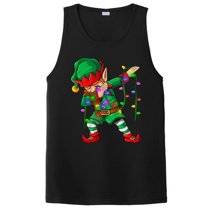 Dabbing Elf Costume Christmas Squad Boy Xmas PosiCharge Competitor Tank