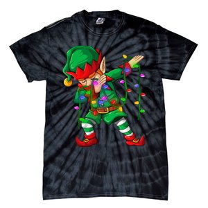 Dabbing Elf Costume Christmas Squad Boy Xmas Tie-Dye T-Shirt