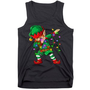 Dabbing Elf Costume Christmas Squad Boy Xmas Tank Top