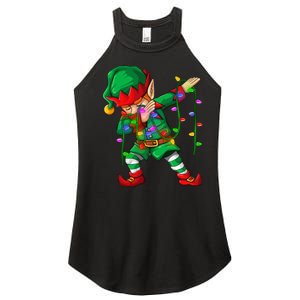 Dabbing Elf Costume Christmas Squad Boy Xmas Women's Perfect Tri Rocker Tank