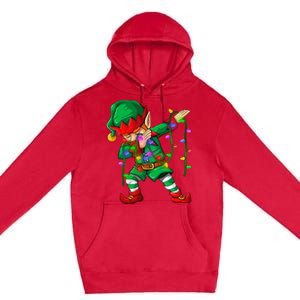 Dabbing Elf Costume Christmas Squad Boy Xmas Premium Pullover Hoodie