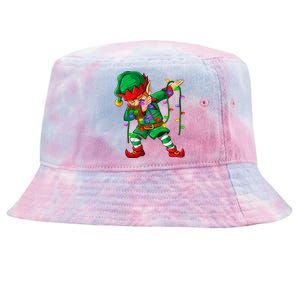 Dabbing Elf Costume Christmas Squad Boy Xmas Tie-Dyed Bucket Hat