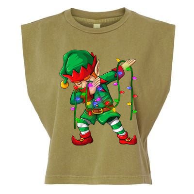 Dabbing Elf Costume Christmas Squad Boy Xmas Garment-Dyed Women's Muscle Tee