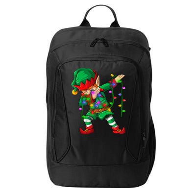 Dabbing Elf Costume Christmas Squad City Backpack