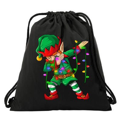 Dabbing Elf Costume Christmas Squad Drawstring Bag