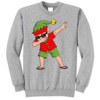 Dabbing Elf Christmas In July Summer Xmas Dab Tall Sweatshirt