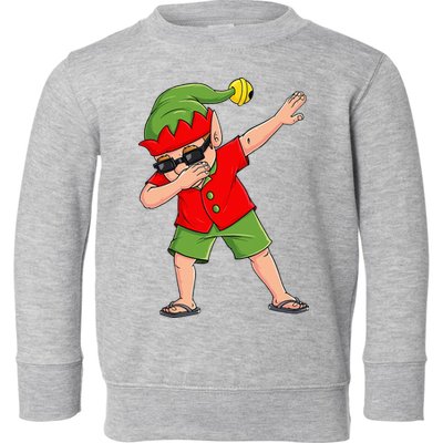 Dabbing Elf Christmas In July Summer Xmas Dab Toddler Sweatshirt