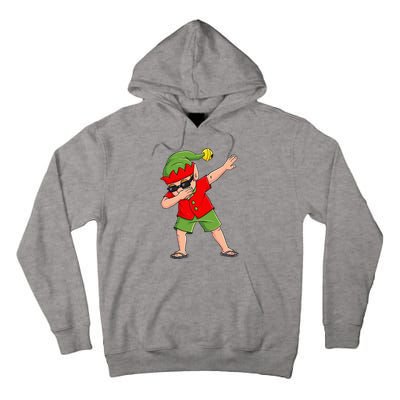 Dabbing Elf Christmas In July Summer Xmas Dab Tall Hoodie