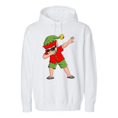 Dabbing Elf Christmas In July Summer Xmas Dab Garment-Dyed Fleece Hoodie