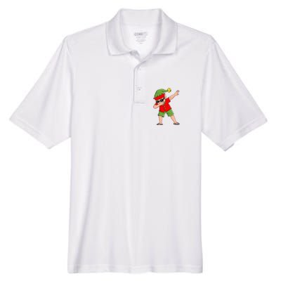 Dabbing Elf Christmas In July Summer Xmas Dab Men's Origin Performance Pique Polo