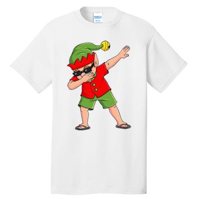 Dabbing Elf Christmas In July Summer Xmas Dab Tall T-Shirt