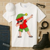 Dabbing Elf Christmas In July Summer Xmas Dab Tall T-Shirt