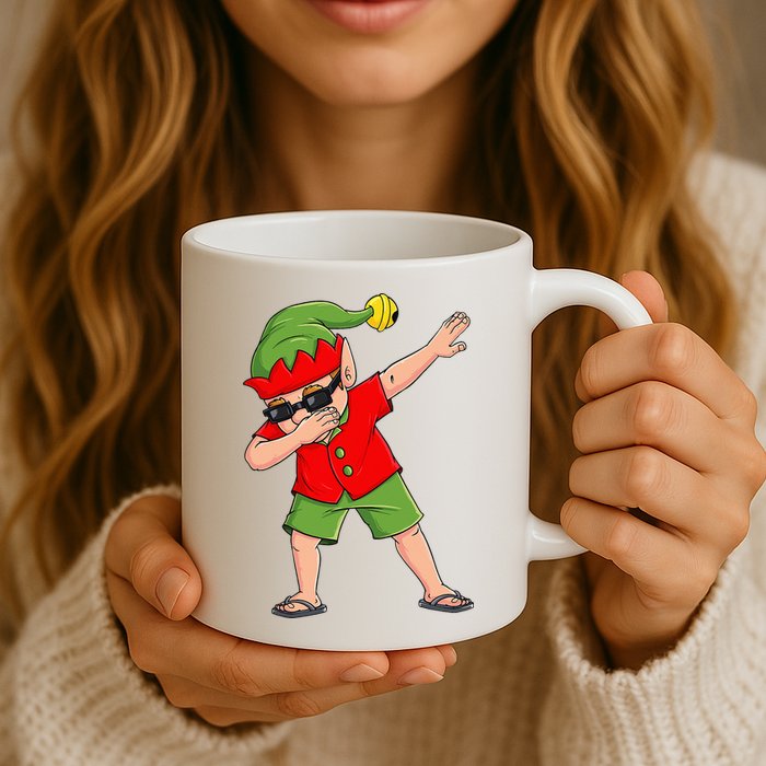 Dabbing Elf Christmas In July Summer Xmas Dab Mug