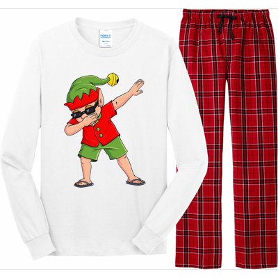 Dabbing Elf Christmas In July Summer Xmas Dab Long Sleeve Pajama Set