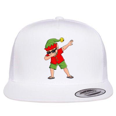 Dabbing Elf Christmas In July Summer Xmas Dab Flatbill Hat