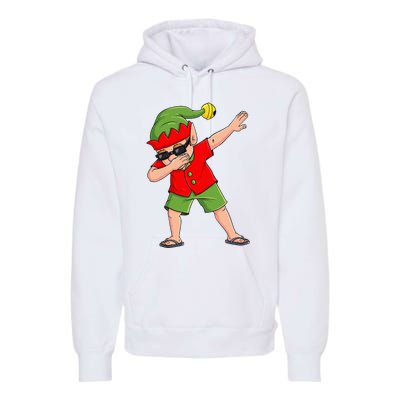 Dabbing Elf Christmas In July Summer Xmas Dab Premium Hoodie