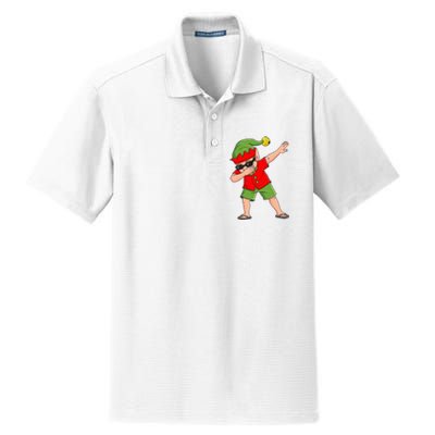 Dabbing Elf Christmas In July Summer Xmas Dab Dry Zone Grid Polo