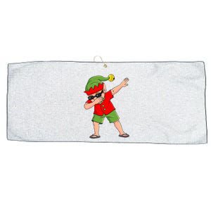 Dabbing Elf Christmas In July Summer Xmas Dab Large Microfiber Waffle Golf Towel