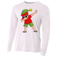 Dabbing Elf Christmas In July Summer Xmas Dab Cooling Performance Long Sleeve Crew