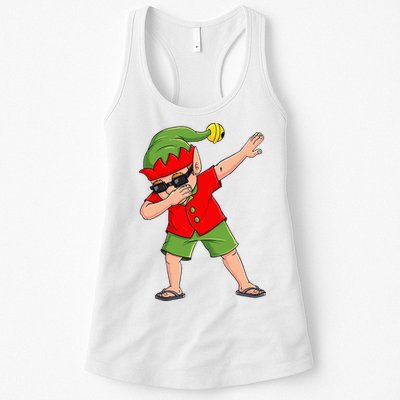 Dabbing Elf Christmas In July Summer Xmas Dab Womens Tank Top
