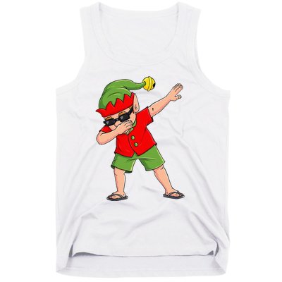 Dabbing Elf Christmas In July Summer Xmas Dab Tank Top