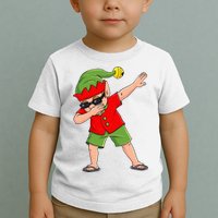 Dabbing Elf Christmas In July Summer Xmas Dab Toddler T-Shirt