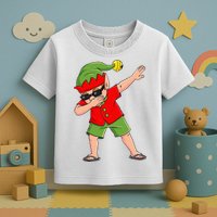 Dabbing Elf Christmas In July Summer Xmas Dab Toddler T-Shirt