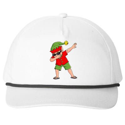 Dabbing Elf Christmas In July Summer Xmas Dab Snapback Five-Panel Rope Hat