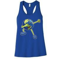 Dabbing Earth Cool Gift Save Our Planet Awareness Day Gift Women's Racerback Tank