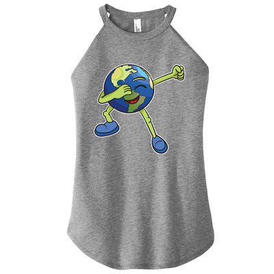 Dabbing Earth Cool Gift Save Our Planet Awareness Day Gift Women’s Perfect Tri Rocker Tank