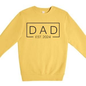 Dad Est Custom Year New Father Personalize Year Premium Crewneck Sweatshirt