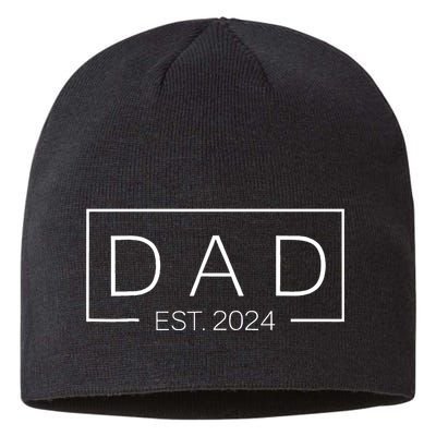 Dad Est Custom Year New Father Personalize Year Sustainable Beanie