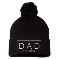 Dad Est Custom Year New Father Personalize Year Pom Pom 12in Knit Beanie