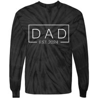 Dad Est Custom Year New Father Personalize Year Tie-Dye Long Sleeve Shirt
