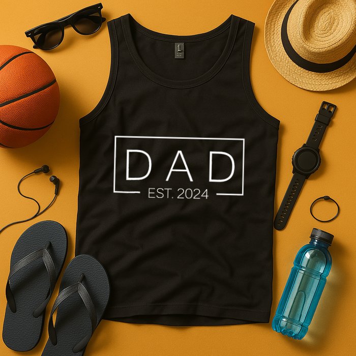 Dad Est Custom Year New Father Personalize Year Tank Top