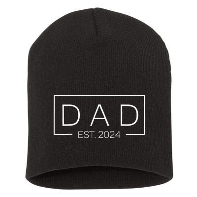 Dad Est Custom Year New Father Personalize Year Short Acrylic Beanie