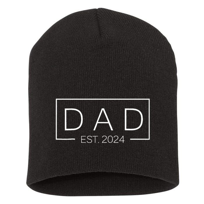 Dad Est Custom Year New Father Personalize Year Short Acrylic Beanie