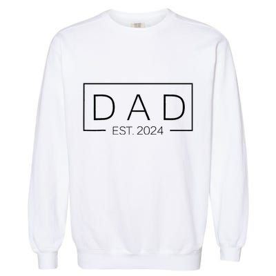 Dad Est Custom Year New Father Personalize Year Garment-Dyed Sweatshirt