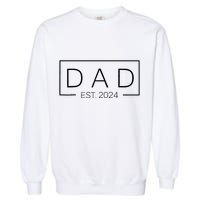 Dad Est Custom Year New Father Personalize Year Garment-Dyed Sweatshirt