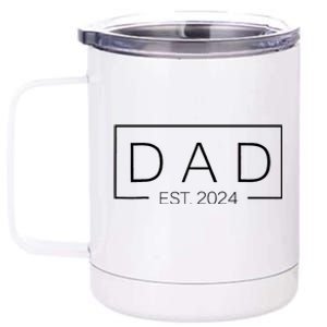 Dad Est Custom Year New Father Personalize Year 12 oz Stainless Steel Tumbler Cup