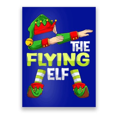 Dabbing Elf Christmas Pilote Pilotes Airplane The Flying Elf Gift Poster