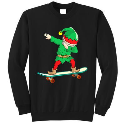 Dabbing Elf Claus Christmas Tree Lights Boys Dab Xmas Sweatshirt