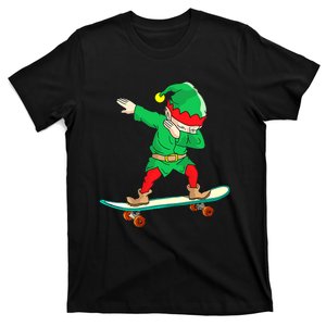 Dabbing Elf Claus Christmas Tree Lights Boys Dab Xmas T-Shirt