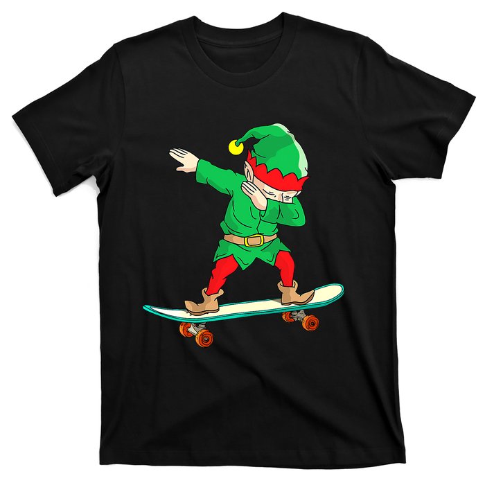 Dabbing Elf Claus Christmas Tree Lights Boys Dab Xmas T-Shirt