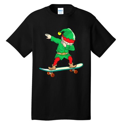 Dabbing Elf Claus Christmas Tree Lights Boys Dab Xmas Tall T-Shirt