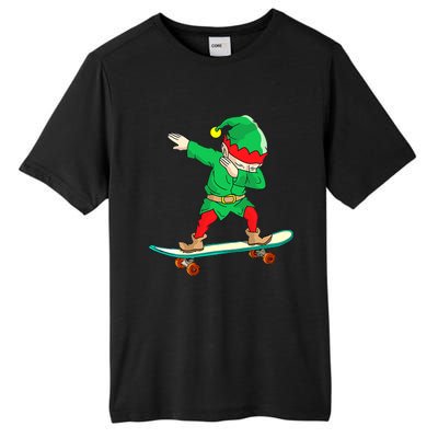 Dabbing Elf Claus Christmas Tree Lights Boys Dab Xmas Tall Fusion ChromaSoft Performance T-Shirt