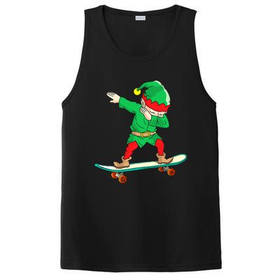 Dabbing Elf Claus Christmas Tree Lights Boys Dab Xmas PosiCharge Competitor Tank