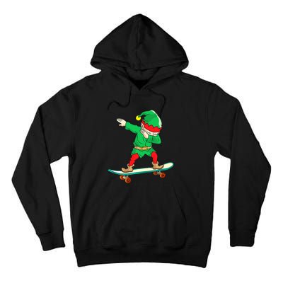 Dabbing Elf Claus Christmas Tree Lights Boys Dab Xmas Tall Hoodie